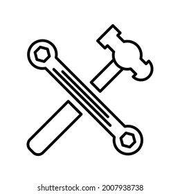 hammer and double box end icon
