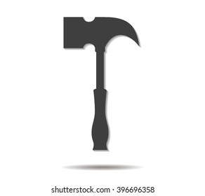 hammer double shadow icon vector