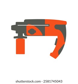 hammer drill flat icon illustration color