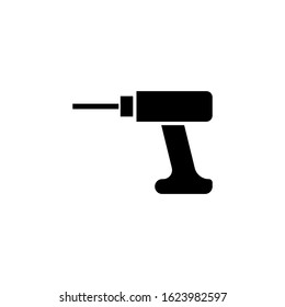 hammer drill hand icon - From Working tools, Construction and Manufacturing icons, equipment icons in black flat shape design  on white background