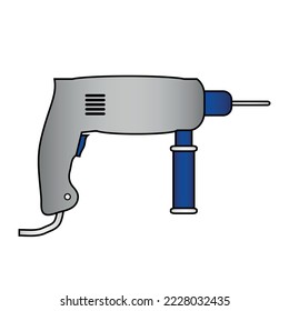 Hammer-Bohrsymbol auf weißem Hintergrund.