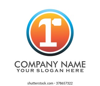 hammer first image icon logo vector