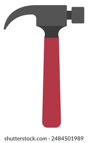 Hammer flat icon illustration isolated on white background.