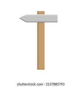 Hammer Flat Icon Logo Illustration cartoon Vector Isolated. Labour Day, May Day, Industry, And Construction Icon-Set. Suitable for Web Design, Logo, App, and Upscale Your Business.