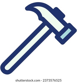 Hammer Flat Icon Logo Illustration Vector Isolated