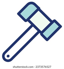 Hammer Flat Icon Logo Illustration Vector Isolated