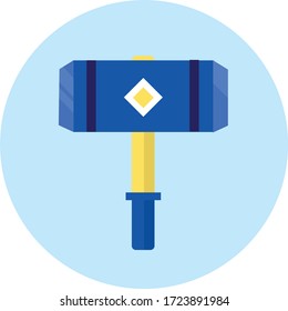 Hammer in flat style. Vector Illustration