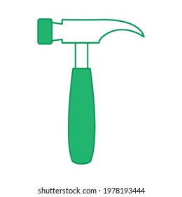 Hammer flat and trendy single color Icon Illustration Vector Isolated. Labor Day, May Day, Industry, And Construction Icon-Set. Suitable for Web Design, Logo, App, and Upscale Your Business.
