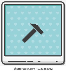 Hammer flat vector icon.