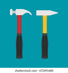 hammer flat vector icon 