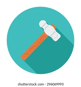 Hammer. Flat vector icon for mobile and web applications. Vector illustration.