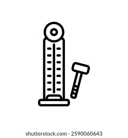 hammer game icon vector, line style icon