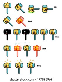 Hammer Game Sprites.
Suitable for tapping, action, and shooting game.