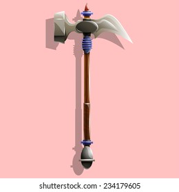 Hammer for game. Vector illustration.