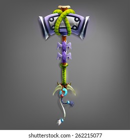 Hammer for games. Vector illustration.