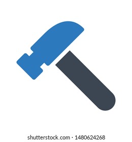 hammer glyph colour vector icon