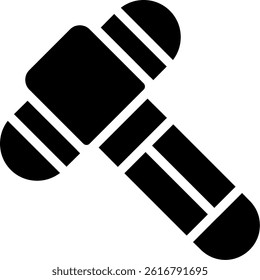 Hammer Glyph Vector Icon Design