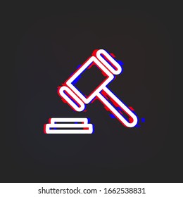 Icono de la glicoproteína de martillo. Línea delgada simple, contorno vectorial de iconos web para ui y ux, sitio web o aplicación móvil