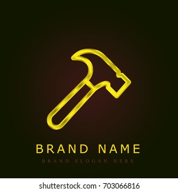 Hammer golden metallic logo