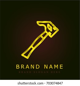 Hammer golden metallic logo