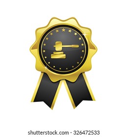 Hammer golden Vector Icon Design