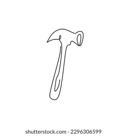 
gráfico de martillo de ilustración de diseño en estilo de línea simple