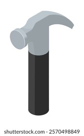 Hammer - hand drawn isometric vector illustration.
