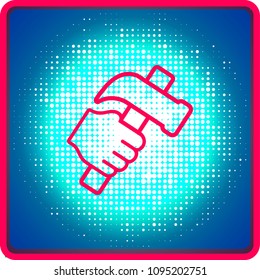 hammer in hand icon