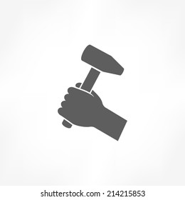 hammer in hand icon