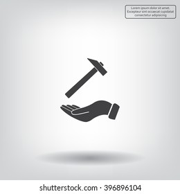 hammer in hand icon