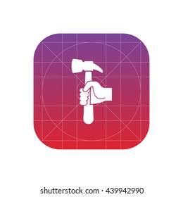 hammer in hand icon