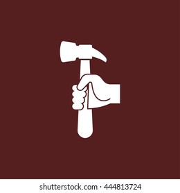 hammer in hand icon