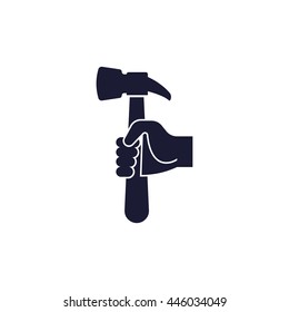 hammer in hand icon