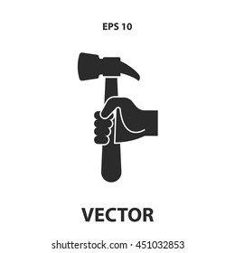 hammer in hand icon