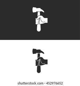 hammer in hand icon