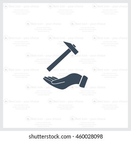 hammer in hand icon