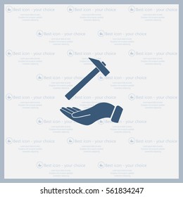 hammer in hand icon
