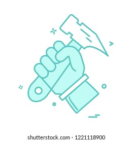 hammer hand icon vector design 