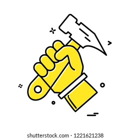 hammer hand icon vector design 