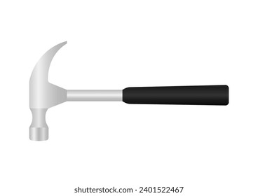 Hammer. Hand Tool or Mechanic Tool. Vector Illustration. 