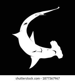 hammer head fish art, nice for logo, apparel parts, etc.