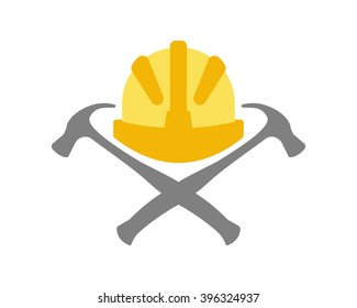 hammer helmet headgear foreman image icon vector