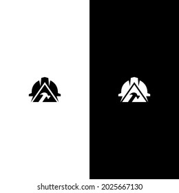 hammer helmet service creative unique logo	