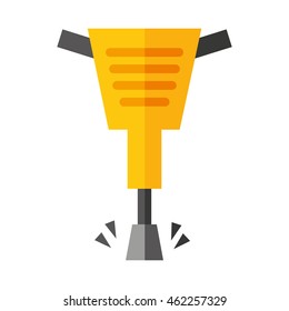 hammer hidraulic tool icon vector illustration design