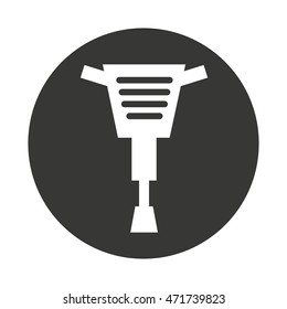 hammer hidraulic tool icon vector illustration design