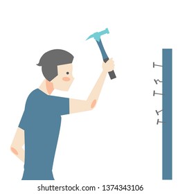 hammer hobnail vector eps 10