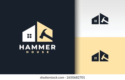 Hammer House Logo für Tischler und Bauunternehmen