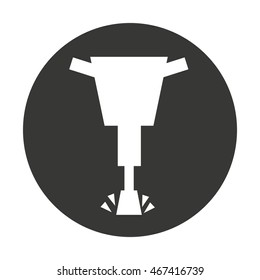 hammer hydraulic isolated icon vector illustration design