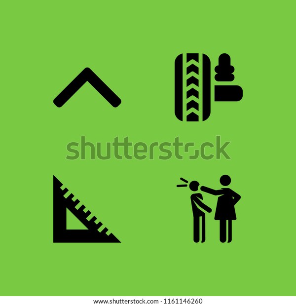 hammer icon. 4 hammer set
with roof, construction and tools and hit vector icons for web and
mobile app