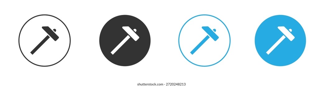 Ícone de martelo para app e web design. Ilustração de elemento simples.